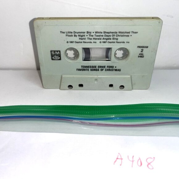 Tennessee Ernie Ford Favorite Songs of Christmas Cassette Tape 1987 Capitol A408 - Picture 6 of 6